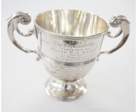 A LONDON RIFLE BRIGADE SILVER CUP. Engraved with, Presented in 1894 by Major (Later Sir Charles Anthony Lamb CMG MVO). Adj L 