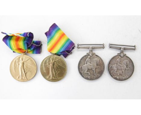FOUR GT WAR PAIRS. British War & Victory Medals named to 1. 27183 Pte J Watson. North'n Regt. 2. 4381 Pte C Holmes North'n Re