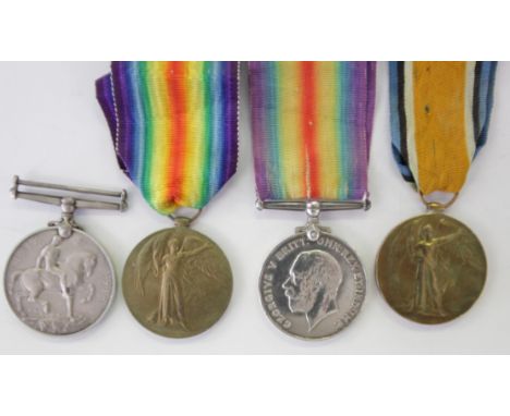 TWO GT WAR PAIRS. British War & Victory Medals named to 1. 51176 Pte W Gillett Som L I. 2. 35062 Pte A James K S L I. Both co