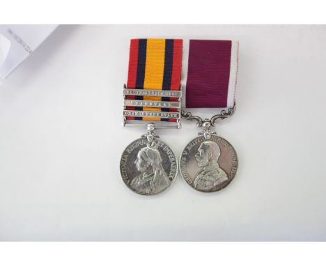 AN OXFORD LI & OX & BUCKS PAIR, A three bar Queens South Africa Medal with bars Orange Free State and Transvaal also South Af