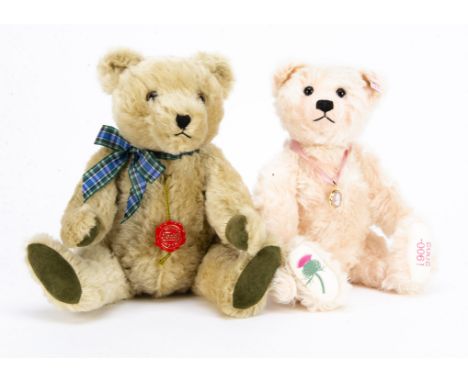 A Steiff limited edition Queen Mother Bear,  377 of 2002, in original box with certificate 2002; and a Hermann teddy bear