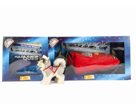 A Steiff limited edition Fulda Yukon Quest Husky Sledge Set,  1482 of 3000, in original boxes, 1998