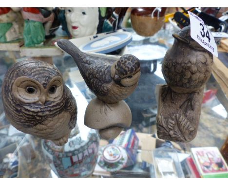 Poole Pottery set of three bird figures