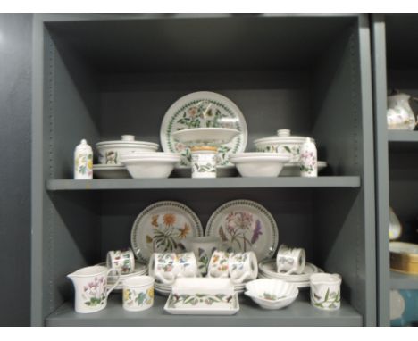 A large Portmeirion tea service and tableware in The Botanic Garden pattern