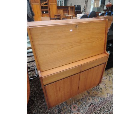 A vintage teak bureau 