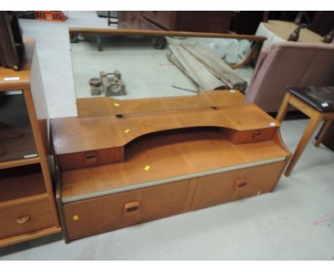 A vintage golden oak dressing table
