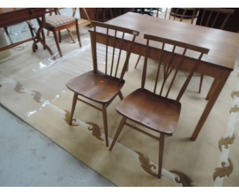 A set of 4 vintage Ercol kitchen chairs