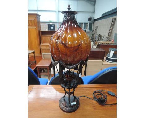 A modern table lamp in a classical style