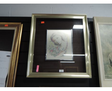 An original sketch on metal backed board