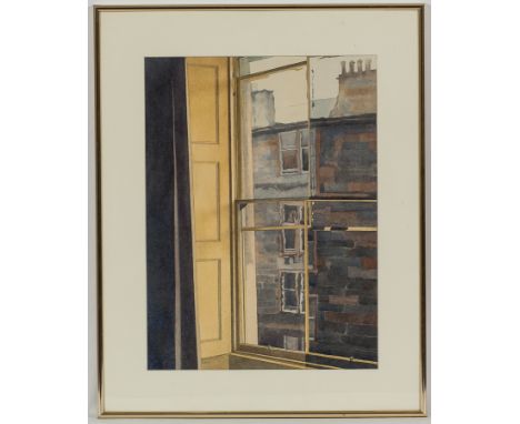 * ALISON DUNLOP RSW,
SUNLIT WINDOW
watercolour on paper, signed and dated 82
50cm x 37cm
Mounted, framed and under glass