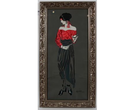 * EDITH SIMON,
THE BURNING GLASS
scalpel painting six layers, signed
122cm x 55cm
Framed and under glass
Provenance - Cat No 