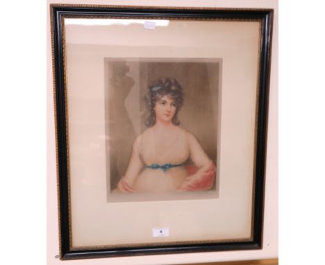 A portrait print of a lady, signed Clifford R James Condition Report: Available upon request