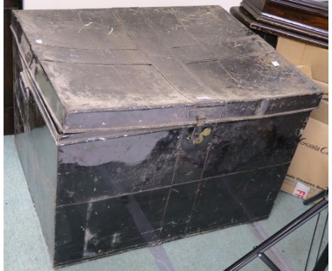 A large metal trunk By J Gray &amp; Son, Edinburgh, 57cm high x 80cm wide x 62cm deep Condition Report: Available upon reques