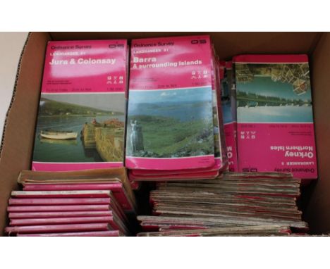 Collection of approx. 80 Landranger Ordnance Survey maps 