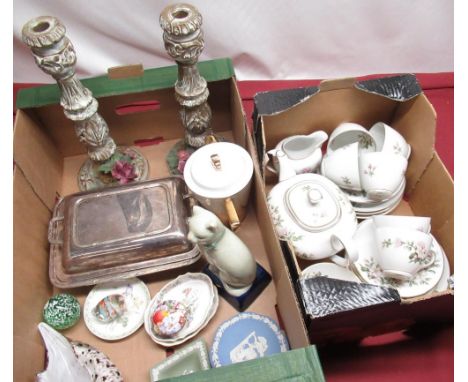 German Franconia part tea service decorated with flowers, Boba Starburst Porcelain coffee pot, other decorative ceramics, EPN