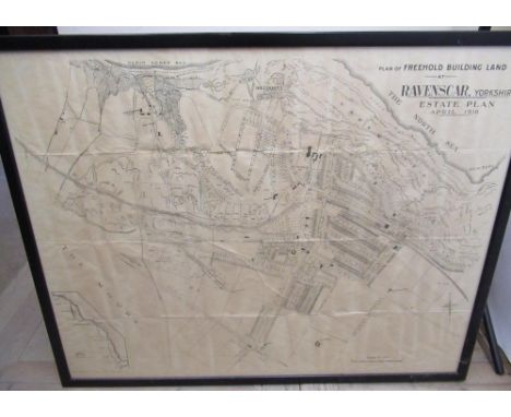 Plan of freehold building land at Ravenscar, Yorkshire, estate plan April 1918, scale 25" = 1 mile, printed by Vincent Brooks