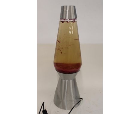Nick Hancock Collection - Large Vintage Retro lava lamp tapered glass body on brushed metal base, H68cm 