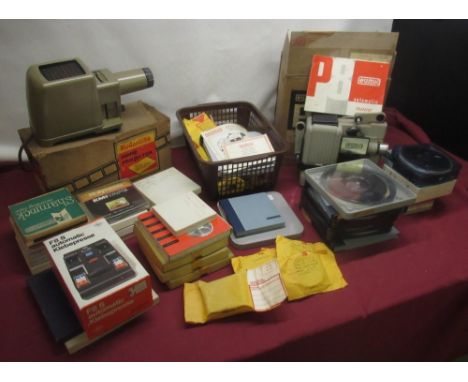 Kodak Kodalside home projector, Eumig P8 automatic novo projector, Agfa F8 S automatic klebepresse and a collection of mostly