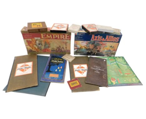 A quantity of vintage games, to include Bezique, Monopoly, Axis and Allies, etc.