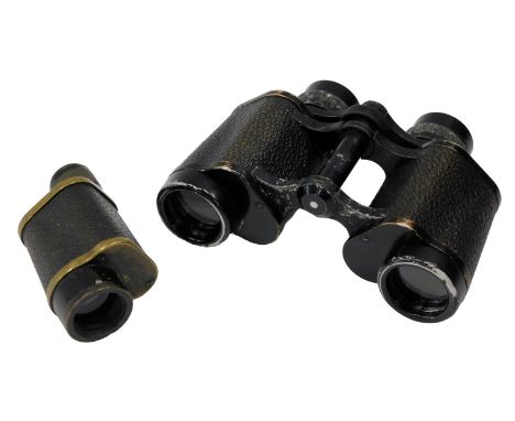 A pair of Zeiss Deltrintem 8x30 binoculars, and a Zeiss monocular.