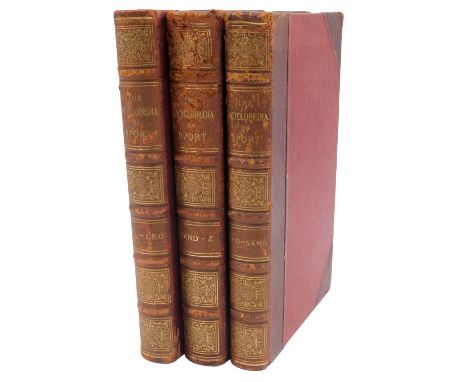 The Encyclopedia of Sport, edited by The Earl of Suffolk and Berkshire, Hedley Peek, and FG Aflalo, Englishmen edition, red l