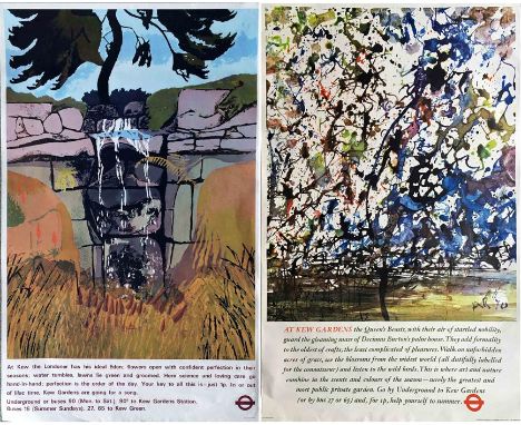 Original London Transport double royal POSTERS for Kew Gardens comprising the 1971 issue by Michael Carlo (b.1945) and the 19