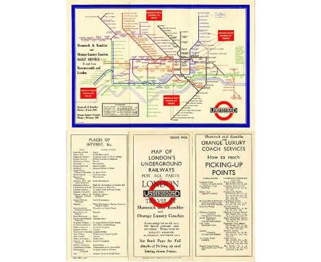 1933 first-year, special edition of the Beck Underground DIAGRAMMATIC CARD MAP (print code 630-20M-4-33) with the famous insc