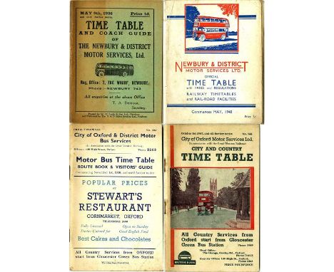 Newbury & District Motor Services TIMETABLE BOOKLETS dated May 9th, 1936 and May 1948 respectively plus City of Oxford & Dist