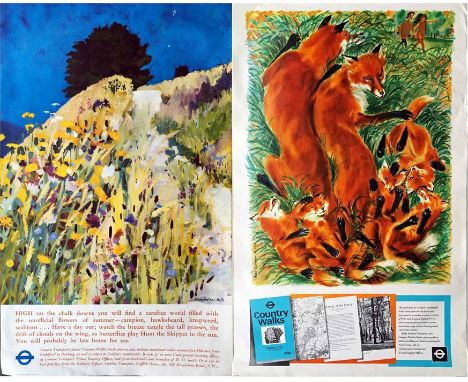 Original London Transport double royal POSTERS from the long-running series promoting the Country Walks booklets and comprisi