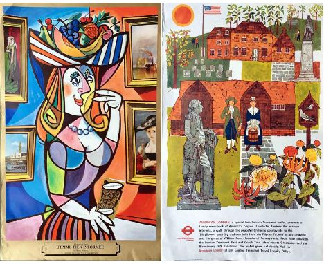 Original London Transport double royal POSTERS comprising 1972 "Femme bien informée" by Harry Stevens (1919-2008) who designe