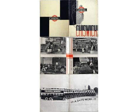 1932 official BROCHURE "Overhauling London's buses at the Chiswick Works of the London General Omnibus Company Ltd." Featurin