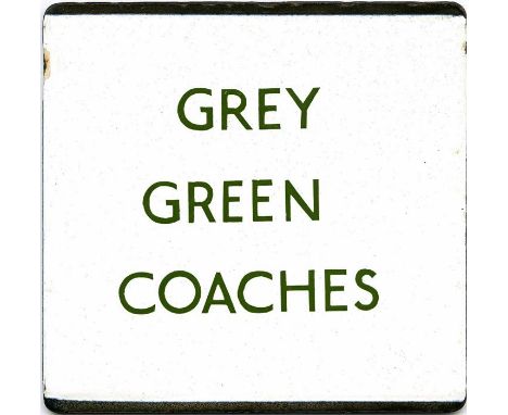 London Transport coach stop enamel E-PLATE for the independent operator Grey Green Coaches which ran services to the South Co