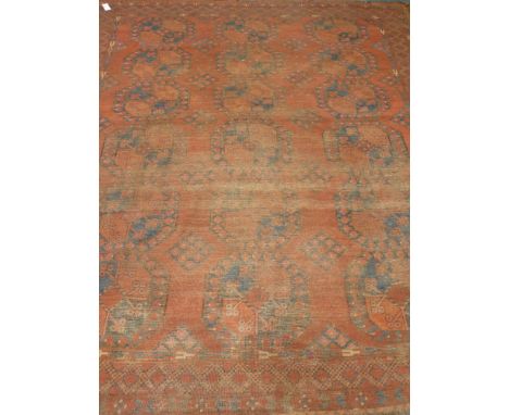 Persian Bokhara red ground rug carpet, 270cm x 216cm