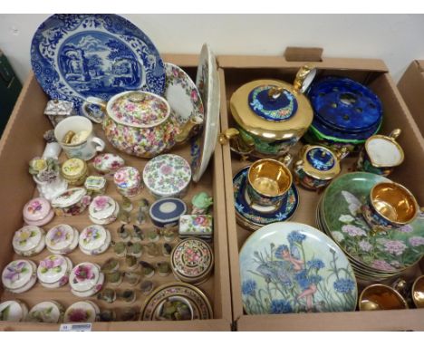 Capodimonte tea set, set of 12 Villeroy & Bosch 'Flower Fairies' collector's plates, Royal Albert posy trinket boxes, 'Birds 