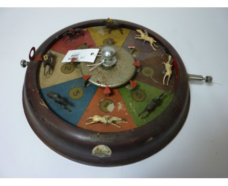 Early 20th century Bowman Models horse racing game D33cm 