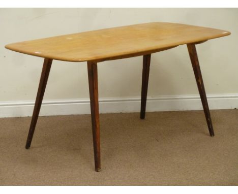 Ercol rectangular elm and beech dining table, 78cm x 153cm