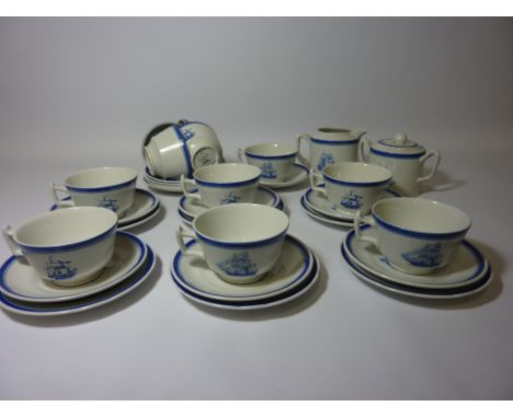 Spode 'Blue Clipper' teaware