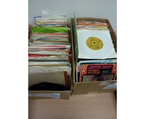 Vinyl - singles including Rolling Stones, Pink Floyd, Deep Purple and others in two boxes