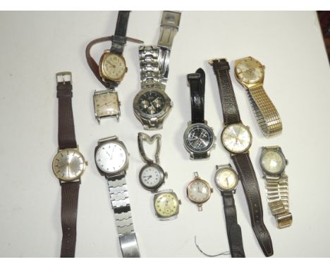 A .800 silver cased "MILITARY SERVICE" wristwatch, a ladies silver (1925) cased wristwatch with niello decorated rim and expa