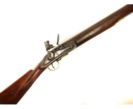 Indian .750 Brown Bess flintlock musket / shotgun, 39inch barrel, serial number 103, 20th century,UK RFD OR SHOTGUN LICENCE R