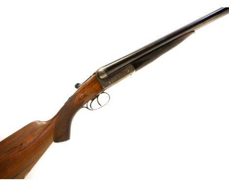 English 12 bore 3 inch chamber wild fowling gun, 30 inch sleeved barrels choked full and 3/4, scroll engraved Anson and Deele