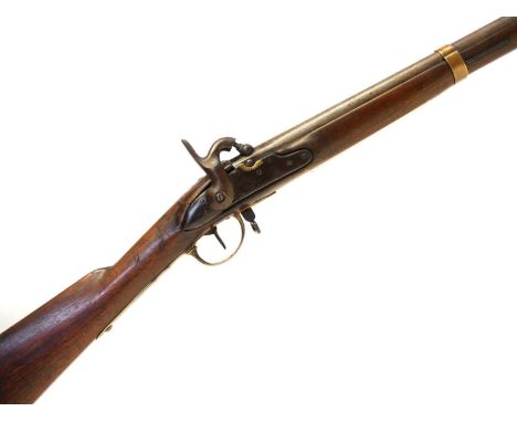Imperial Russian 1826 pattern percussion musket, Tula arsenal, 34inch barrel, converted from flintlock, the trigger guard and