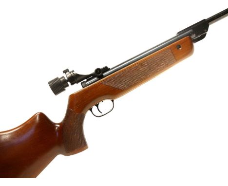 Walther Model 55 10 meter target .177 air rifle, 17.5inch break barrel action, fitted with diopter sights, sculpted cheek res