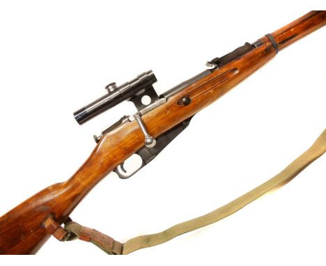 Mosin Nagant Tula M91/30 7.62 x 54R bolt action rifle, 29.5inch barrel, serial number 824 (with old canceled out serial numbe