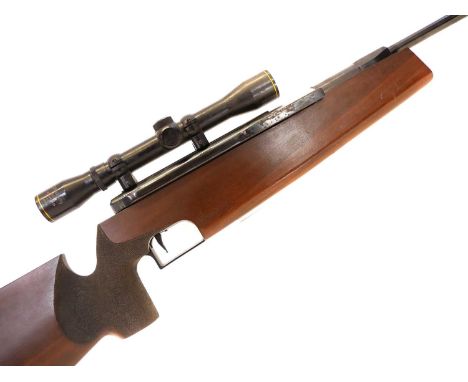 Feinwerkbau Model 300 air rifle, 17 inch barrel, fitted with Nikko Stirling 4x32 scope, serial number 309341, together with o