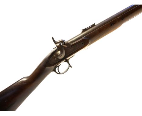 Pattern 1842 percussion .750 rifle musket, 30inch barrel with three groove rifling, fitted with folding ladder sights and sta