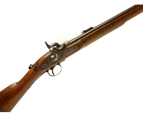 Westley Richards .451 Monkey Tail capping breech-loading carbine, 24inch barrel with Whitworth patent rifling, folding ladder
