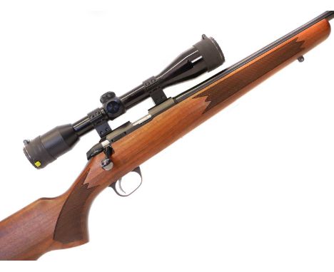 Sako P94S .22 bolt action rifle, serial number 881501 with Parker Hale moderator and Nikko Stirling scope. UK RFD OR FIREARMS