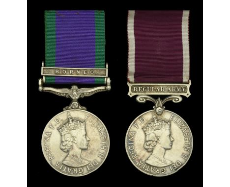Pair: Lieutenant Manbahadur Rai, 10th Princess Mary’s Own Gurkha Rifles  General Service 1962-2007, 1 clasp, Borneo (21135351