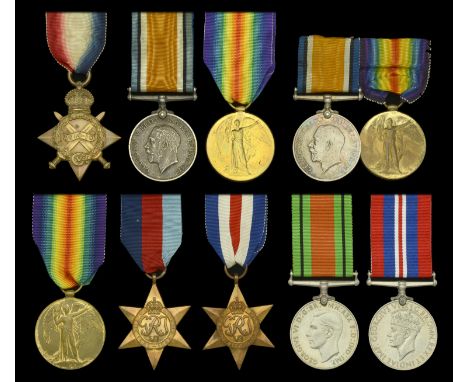 Three: Lance-Corporal J. Lester, King’s Royal Rifle Corps, who was discharged due to wounds in April 1917 1914-15 Star (R-172
